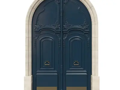 Entrance classic door 36 3D model