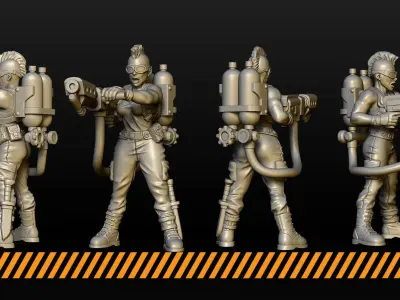 Female Jungle Fighters  3D print model