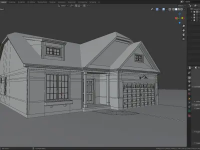 Cape Cod House 25 3D model