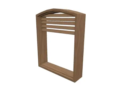 Wooden Window Free low-poly 3D model