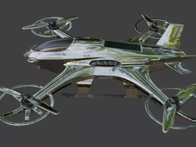 Hexacopter Drone 3D Model 3D model