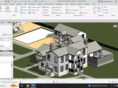 Historic Building and Barn Construction 3D model