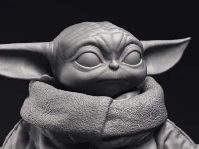 GROGU Baby Yoda Stand Printable 3D Model 3D print model