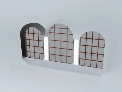 3 Section Window Free 3D model