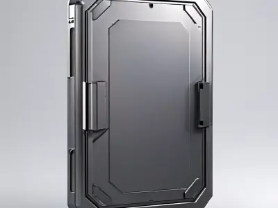 SciFi Futuristic Industrial Door Low-poly 3D model