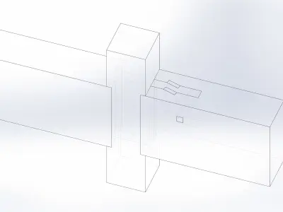 Sao Tsugi - 3 elements - Classical Japanese Wood Joint  Free 3D model