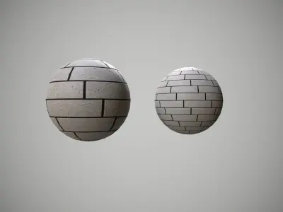 Gray brick wall pbr mateial Texture