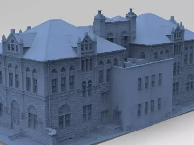 Victorian Steampunk City Street 2  3D model