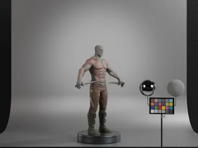 Drax The Destroyer Low-poly 3D model