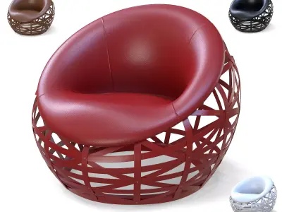Louis Vuitton Diamond Armchair Chair Low-poly 3D model