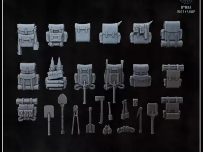 Equipment pack 3D print model