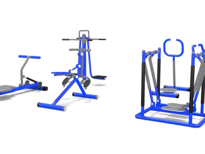 Kid Play Fitness Low-poly 3D model shop