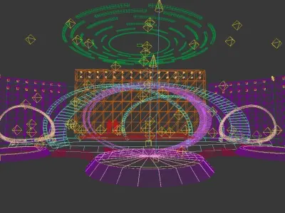 Concert party carnival stage 57 3D model