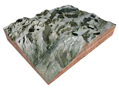 Mount Whitney California USA 3D model