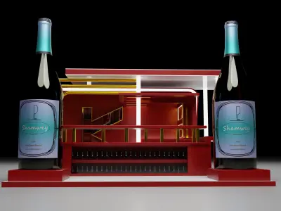 Beverage station 3D model
