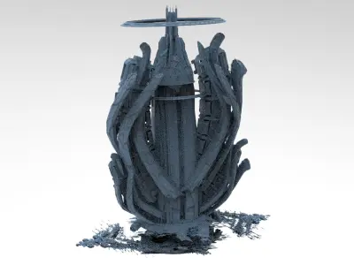 Sci fi Trinity elite tower 8 3D model