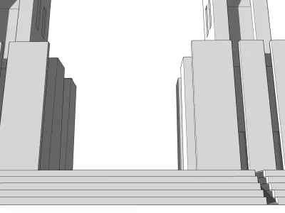 Futuristic Dreams of an Architect Antonio Sant Elia tower Low-poly 3D model