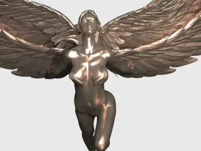 Phoenix Angel Statue 3D model