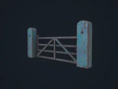 Farm Gate Low-poly 3D model