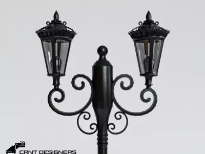 Street Lamp Low Poly PBR 3D Model Low-poly 3D model