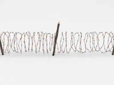 Barb Wire Obstacle 3D model