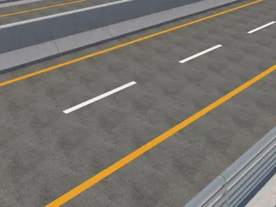 3D Bridge over highway 3D model