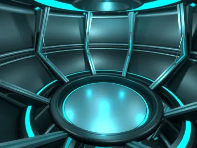  4 Sci Fi Room Set 3D model