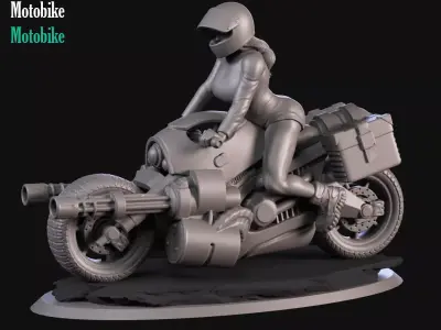 Sci fi moto 3D print model