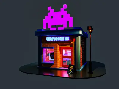 Arcade games shop  3D model