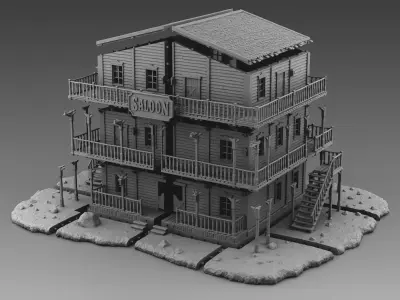 Saloon 3D print model