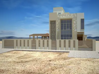 Modern Villa Facade Design Project A105 SketchUp Free 3D model