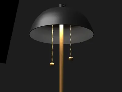 Black Metal Lamp Free 3D model