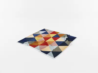 Carpet colorful geometric pattern 3D model