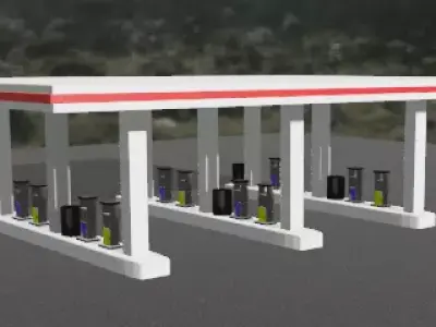 Gas Station Free 3D model