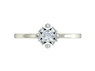 Women Wedding Engagement Ring 3D print model 18