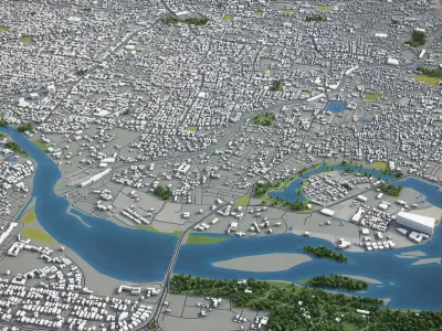 Chennai  Low-poly 3D model