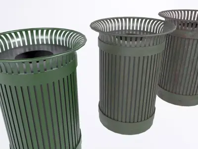Rubbish Bin - Trash Can Low-poly 3D model