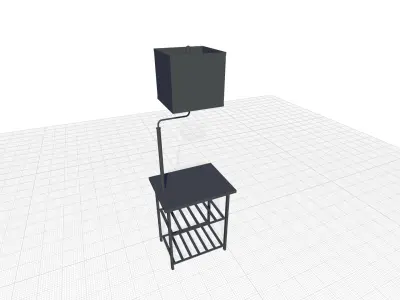Piche Swing Arm Floor Lamp 3D model