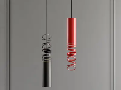 DECOMPOCE pendant light in gold 3D model