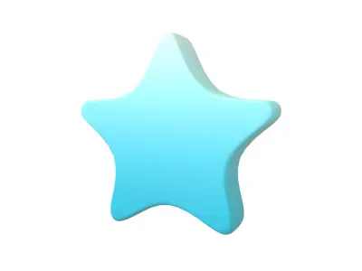Star Emoji v2 003 Low-poly 3D model