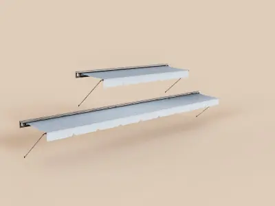 Exterior Awning Type B Set of 2 Low-poly 3D model