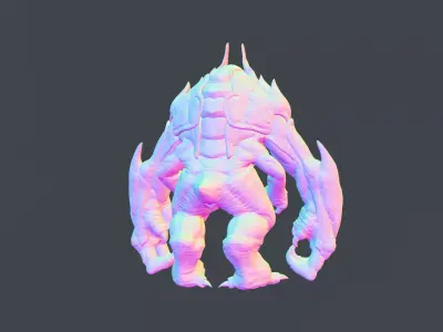 Alien Creature Low-poly 3D model order