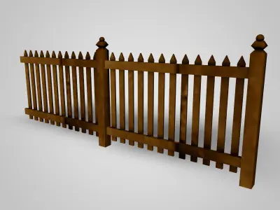 Wooden Fence 3D model order