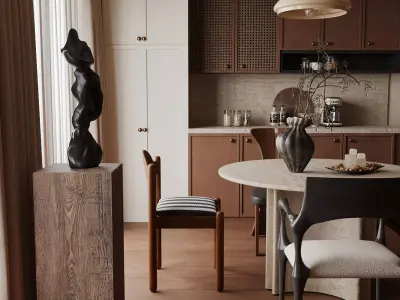 Modern Vintage Dining Area 3D model