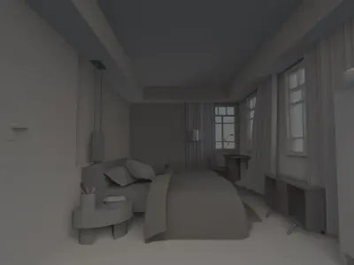 Random room lighting trial 3D model