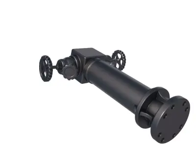 street fire column scene - Fire Hydrant Water Pipe 3D print model