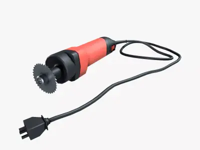 Electric Plaster Cutter Machine Low-poly 3D model
