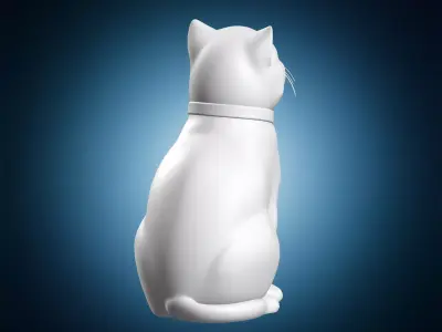 Cat Figurine Sculpture 3D print model