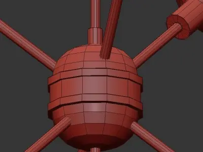 ILLUMINATED BURST CHANDELIER 3D model