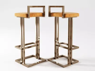 Vintage Bar Stool 3D model